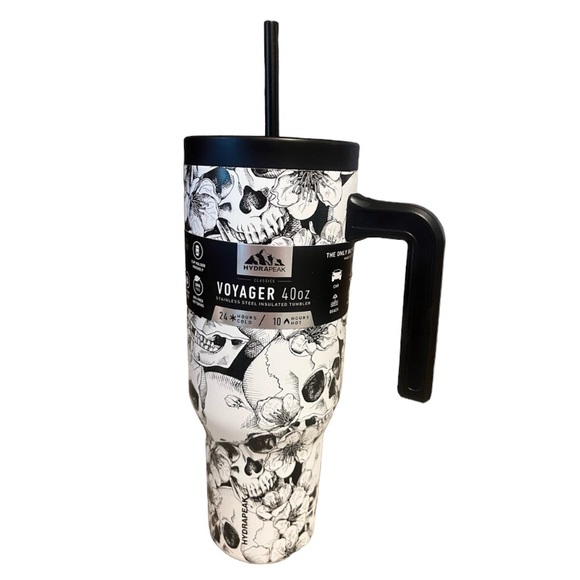 Hydrapeak voyager skull insulated 40 oz tumbler limited edition HTF NWT - Picture 6 of 11